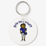 Dark Blue Womens Football Keychains