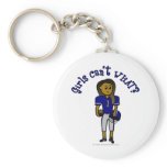 Dark Blue Womens Football Keychains