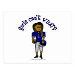 Dark Blue Womens Football Post Cards