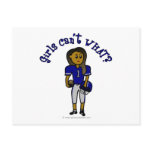 Dark Blue Womens Football Postcards