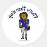 Dark Blue Womens Football Sticker