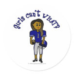 Dark Blue Womens Football Sticker