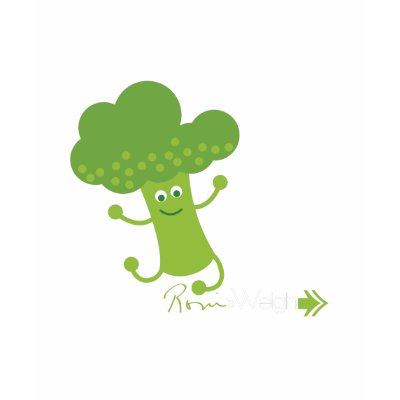 Dark Broccoli "t" T-shirt by SkinnyMinnyMedia