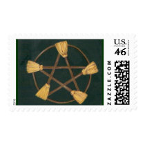 Dark Broom Pentagram postage by Willows1028 Dark Broom Pentagram postage