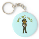 Dark Brown Sheriff Girl Keychains