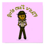 Dark Brown Sheriff Girl Poster