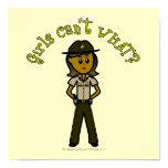 Dark Brown Sheriff Girl Posters