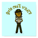 Dark Brown Sheriff Girl Posters