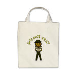 Dark Brown Sheriff Girl Tote Bags