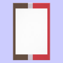 Dark Brown Silver and Red Stationery stationery