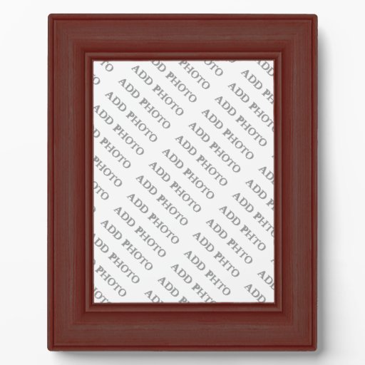 Dark Brown Wood Frame Add Photo Plaque Zazzle