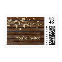 Dark Brown Wood Postage