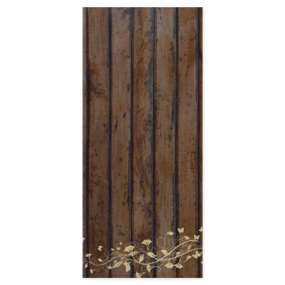 Dark Brown Wood Wedding Program Menu Full Color Rack Card