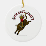 Dark Bull Rider Christmas Ornament