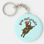 Dark Bull Rider Keychains