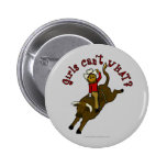Dark Bull Rider Pinback Button