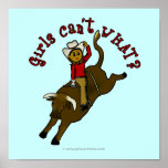 Dark Bull Rider Print