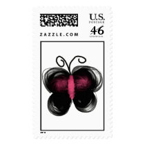 Dark butterfly postage