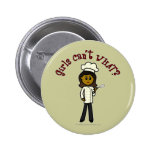 Dark Chef Girl Button