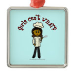 Dark Chef Girl Christmas Tree Ornaments
