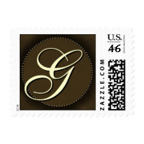 Dark chocolate brown F - Customized postage by aslentz Dark chocolate brown F - Customized postage