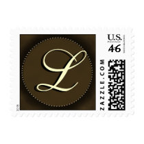 Dark chocolate brown L postage