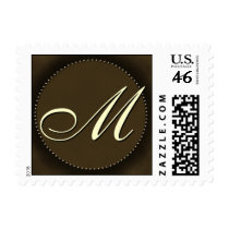Dark chocolate brown M postage by aslentz Dark chocolate brown M postage