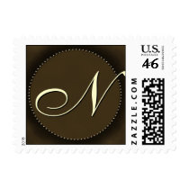 Dark chocolate brown N - Customized postage by aslentz Dark chocolate brown N - Customized postage