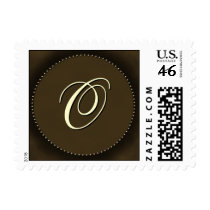 Dark chocolate brown o - Customized postage by aslentz Dark chocolate brown o - Customized postage