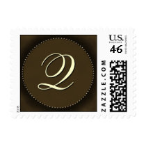 Dark chocolate brown Q - Customized stamps
