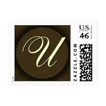 Dark chocolate brown U postage by aslentz Dark chocolate brown U postage