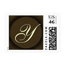 Dark chocolate brown Y postage