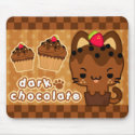 Dark Chocolate Cupcake Kitty Mousepad