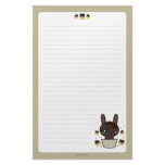 Dark Chocolate Truffle Bunny Stationery