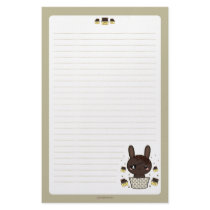 Dark Chocolate Truffle Bunny Stationery