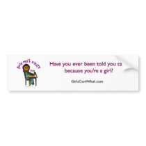 Dark Computer Girl bumper stickers