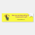 Dark Computer Girl Bumper Stickers