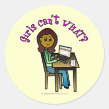 Dark Computer Girl Sticker