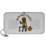 Dark Construction Girl Laptop Speaker