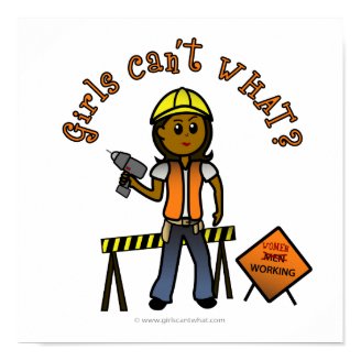 Dark Construction Girl Poster