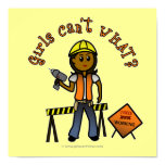 Dark Construction Girl Poster