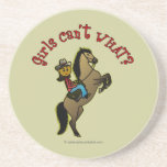 Dark Cowgirl on Horse Coasters