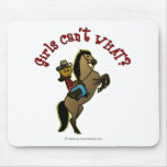 View more Dark Cowgirl on Horse Mousepads personalized gift ideas for girls Dark Cowgirl on Horse Mousepads
