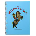 Dark Cowgirl on Horse Notebook