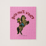 Dark Cowgirl on Horse Puzzle