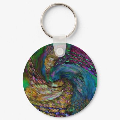 Dark Curly Colors Keychain by gryffynda