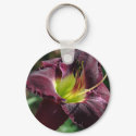 Dark Daylily keychains by littlewingdesign Dark Daylily keychains