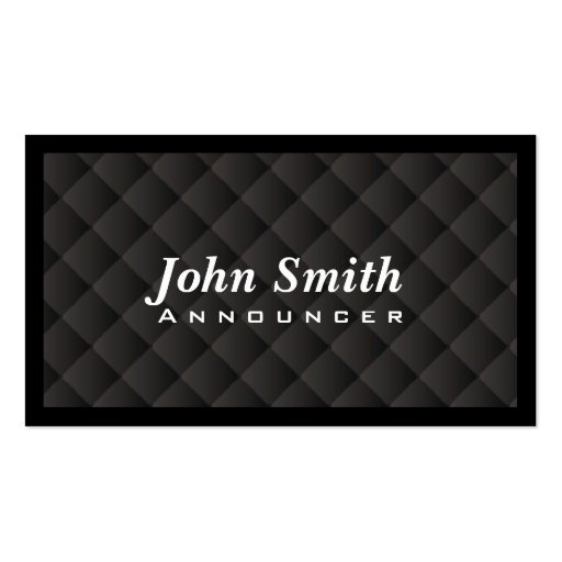 Dark Diamond Quilt Announcer Business Card