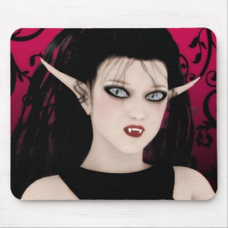 Dark Diva Vampire Gothic Art Mousepad mousepad