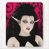 Dark Diva Vampire Gothic Art Mousepad by darkdreams Dark Diva Vampire Gothic Art Mousepad